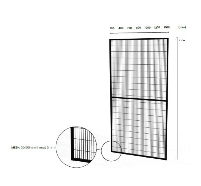 Penta Mesh Guard Panels 1300mm high