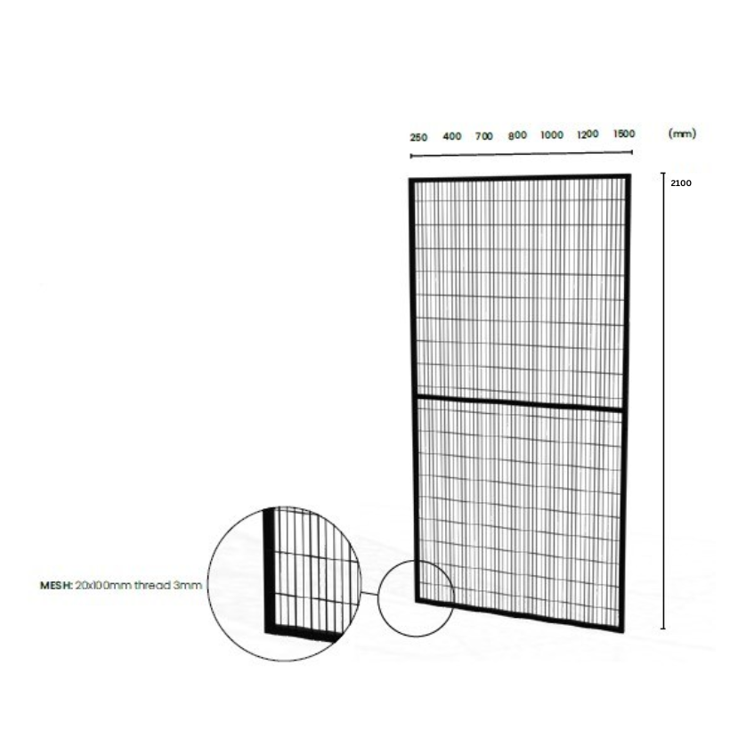 Penta Mesh Guard Panels 2100mm high