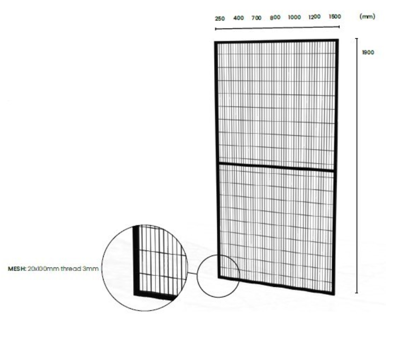 Penta Mesh Guard Panels 1900mm high